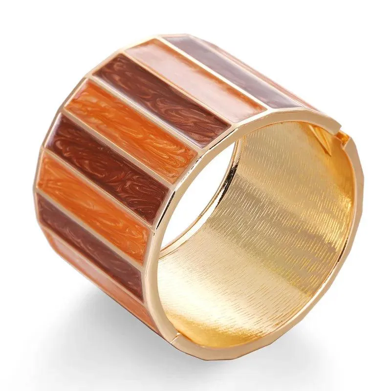 New Punk Style Dripping Oil Alloy Cuff Bangles Bracelets For Women -  Big Metal Bangle Fashion Statement Jewellery