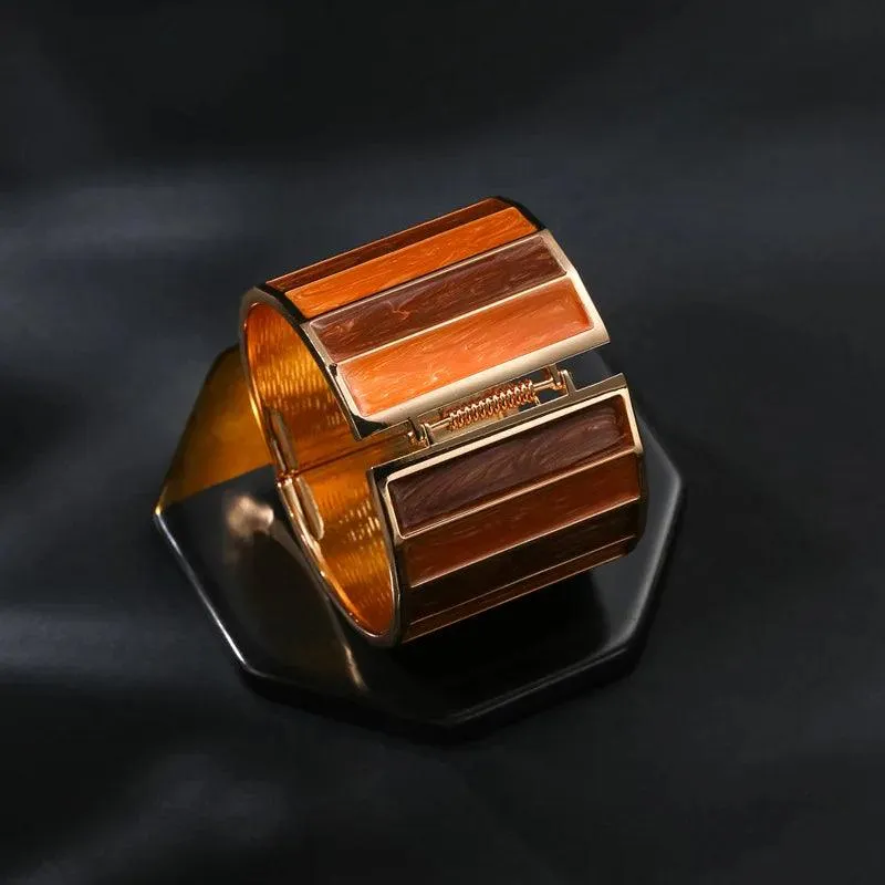 New Punk Style Dripping Oil Alloy Cuff Bangles Bracelets For Women -  Big Metal Bangle Fashion Statement Jewellery