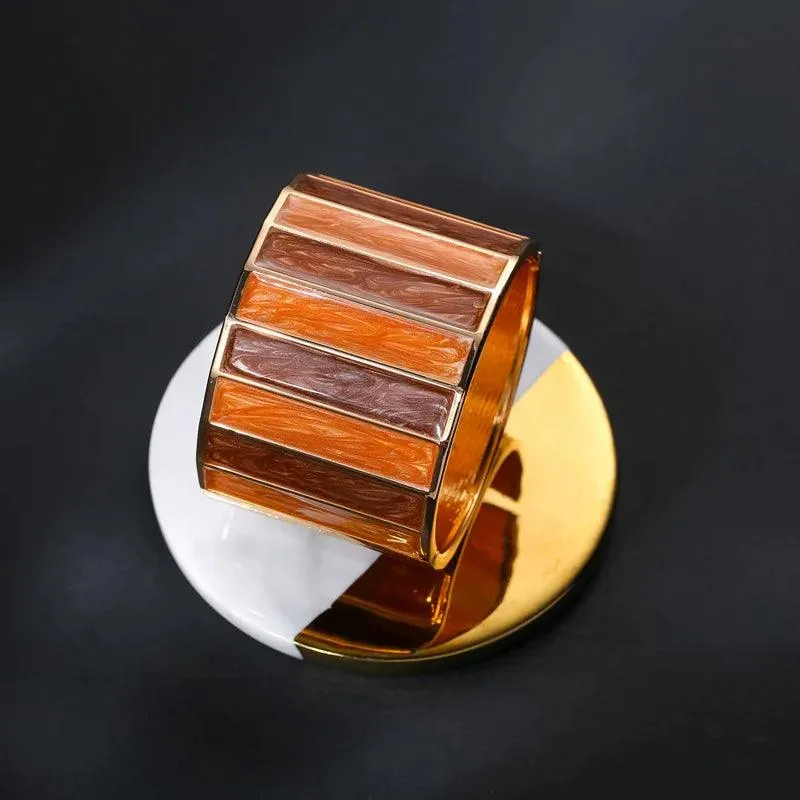 New Punk Style Dripping Oil Alloy Cuff Bangles Bracelets For Women -  Big Metal Bangle Fashion Statement Jewellery