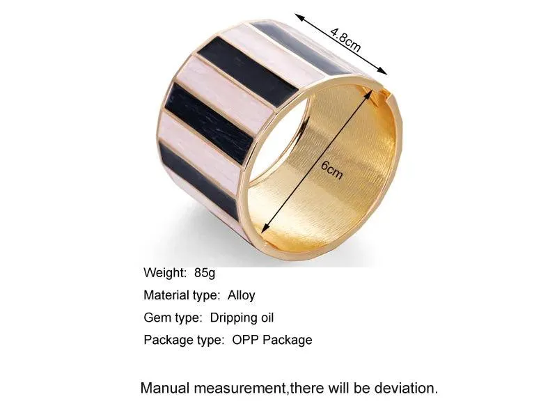 New Punk Style Dripping Oil Alloy Cuff Bangles Bracelets For Women -  Big Metal Bangle Fashion Statement Jewellery