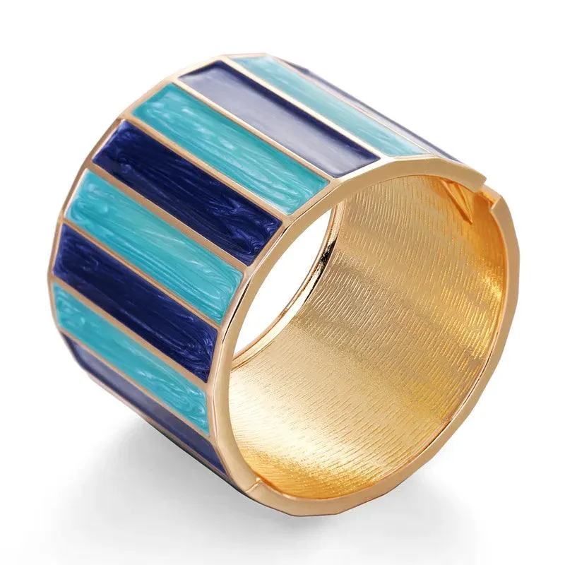 New Punk Style Dripping Oil Alloy Cuff Bangles Bracelets For Women -  Big Metal Bangle Fashion Statement Jewellery