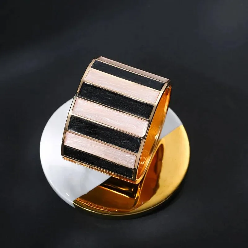 New Punk Style Dripping Oil Alloy Cuff Bangles Bracelets For Women -  Big Metal Bangle Fashion Statement Jewellery