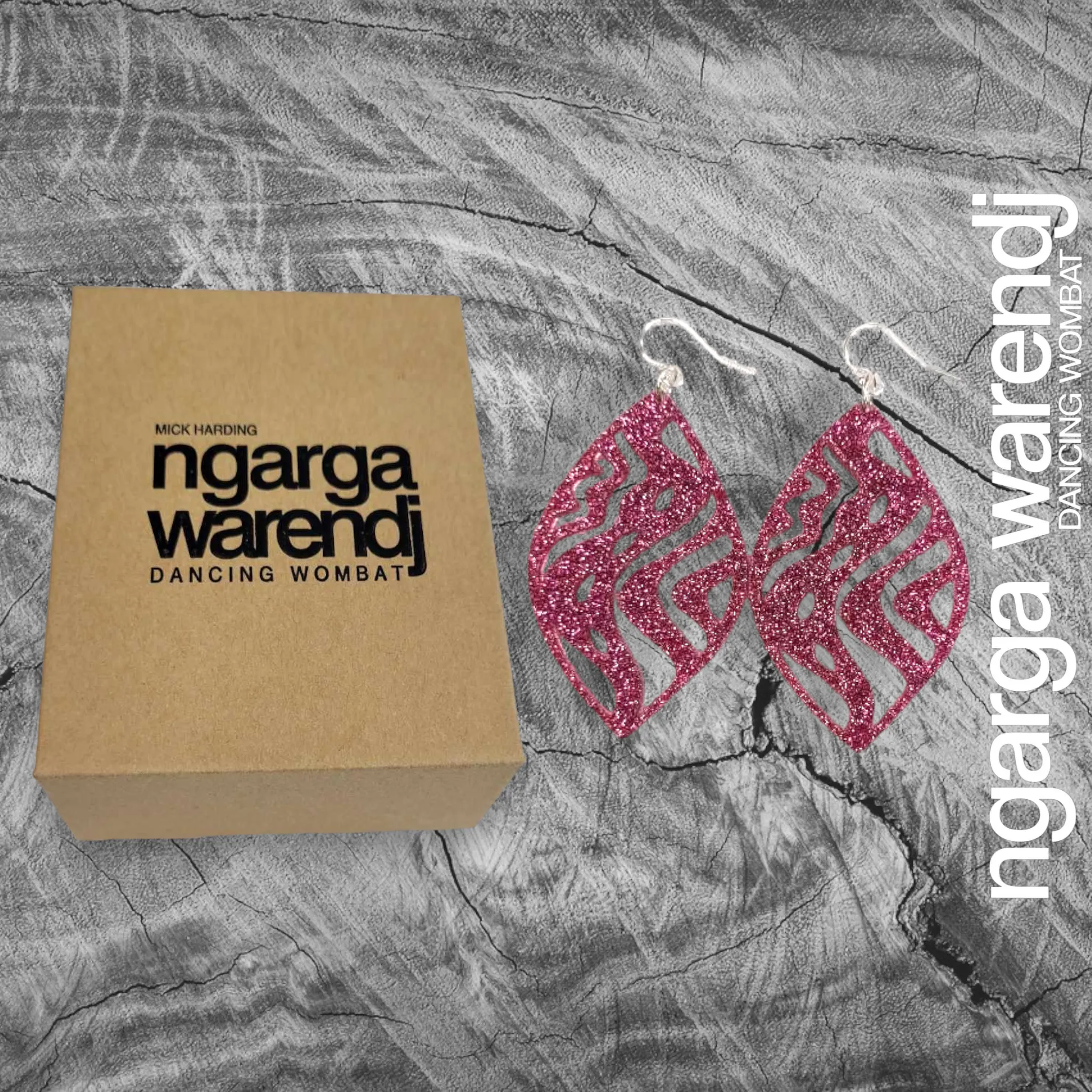 NGARGA WARENDJ EARRINGS - TRACK BARRING SHIELD DESIGN