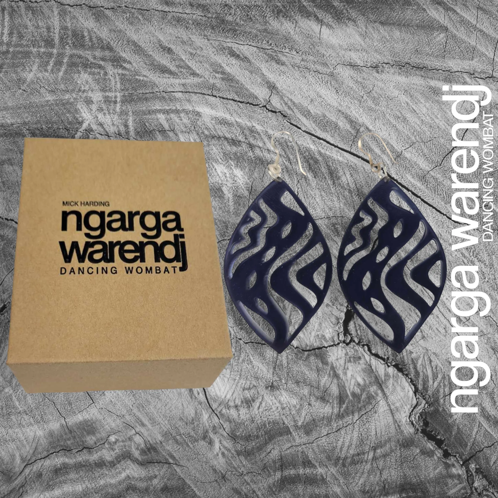 NGARGA WARENDJ EARRINGS - TRACK BARRING SHIELD DESIGN