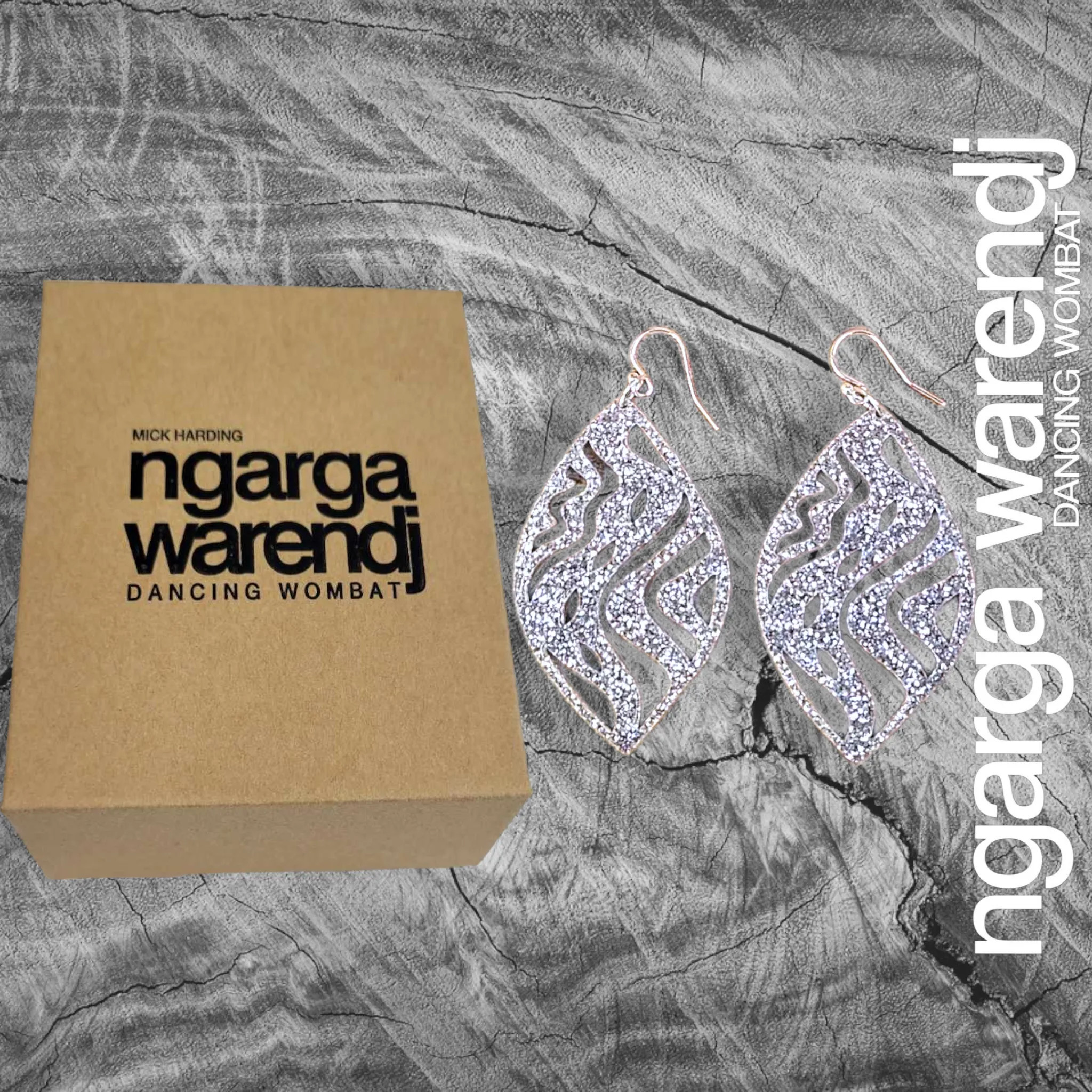 NGARGA WARENDJ EARRINGS - TRACK BARRING SHIELD DESIGN