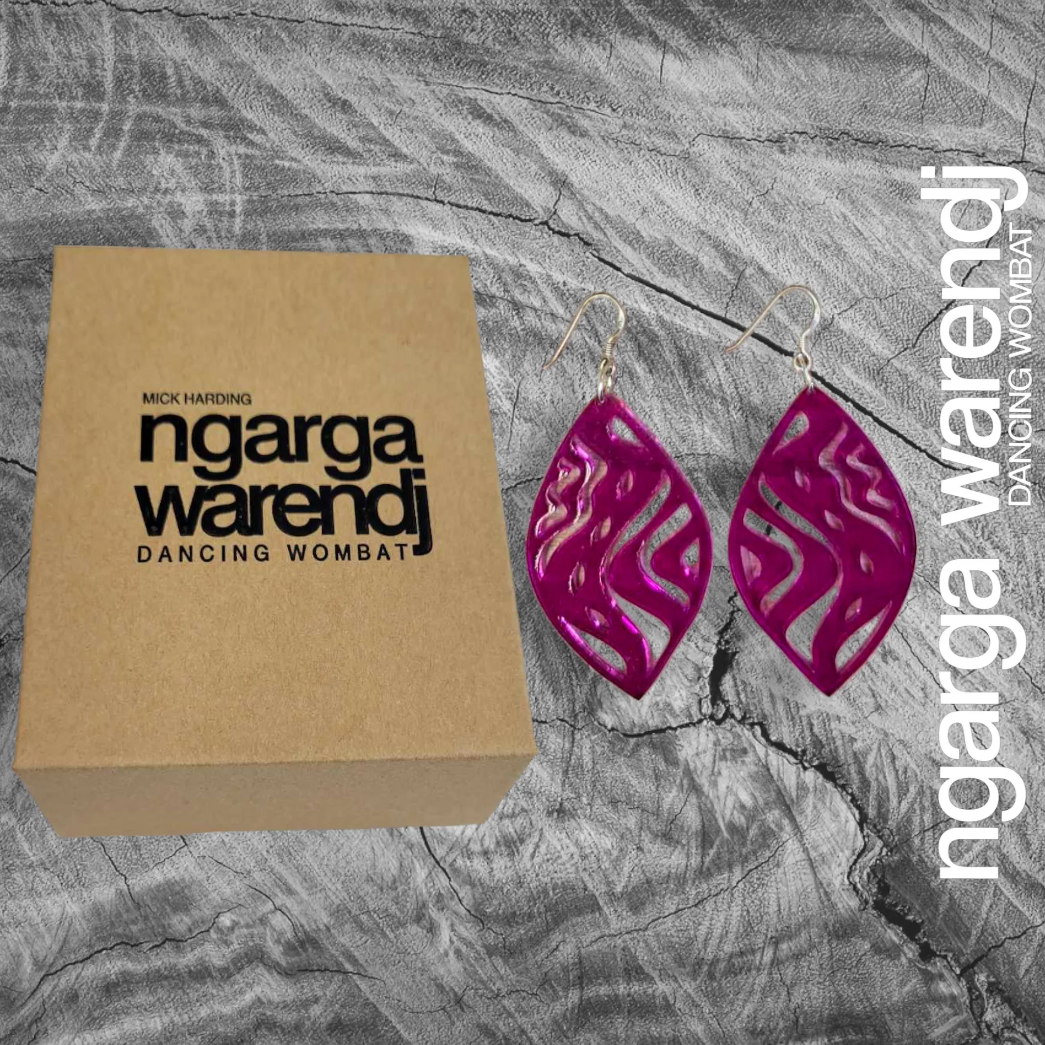 NGARGA WARENDJ EARRINGS - TRACK BARRING SHIELD DESIGN