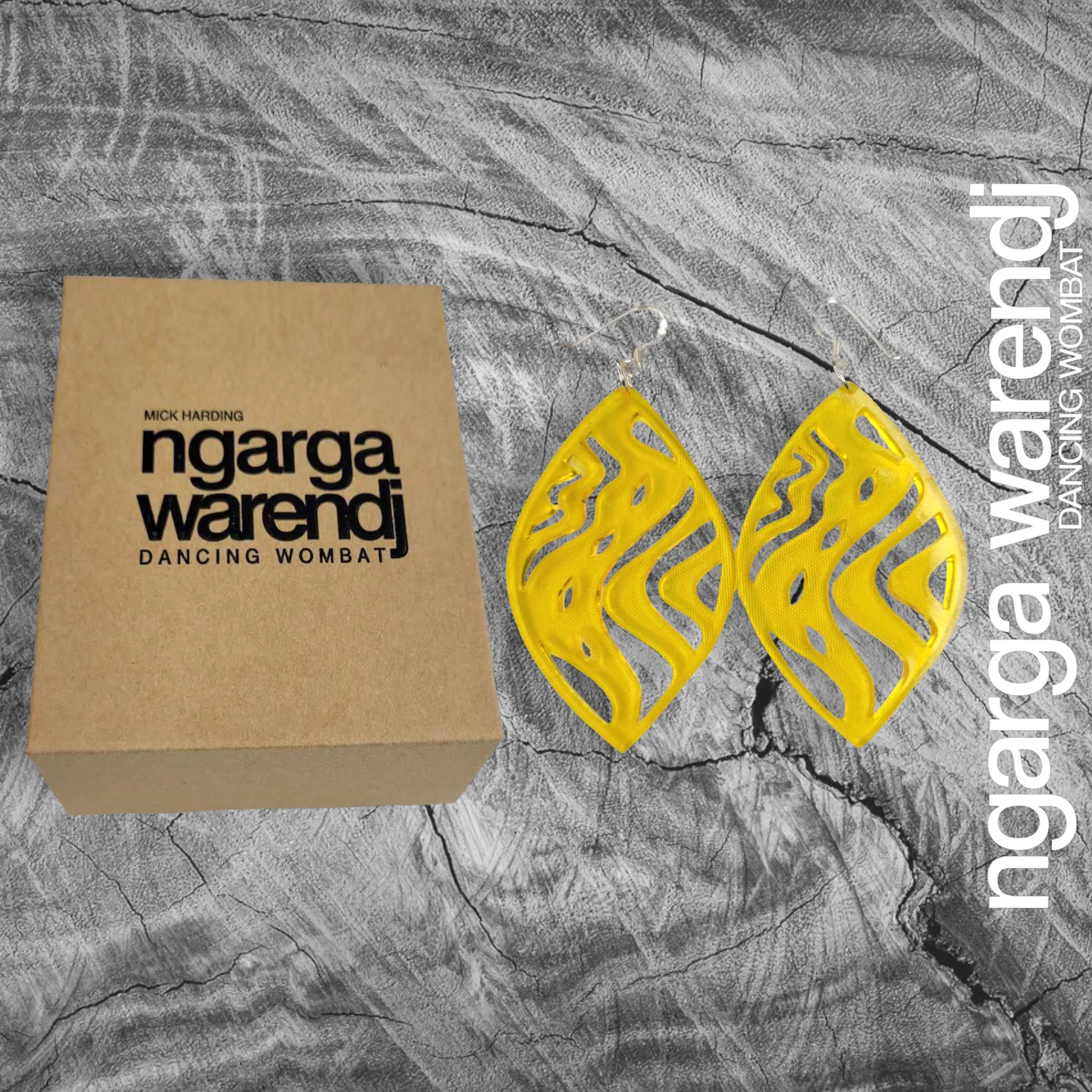 NGARGA WARENDJ EARRINGS - TRACK BARRING SHIELD DESIGN