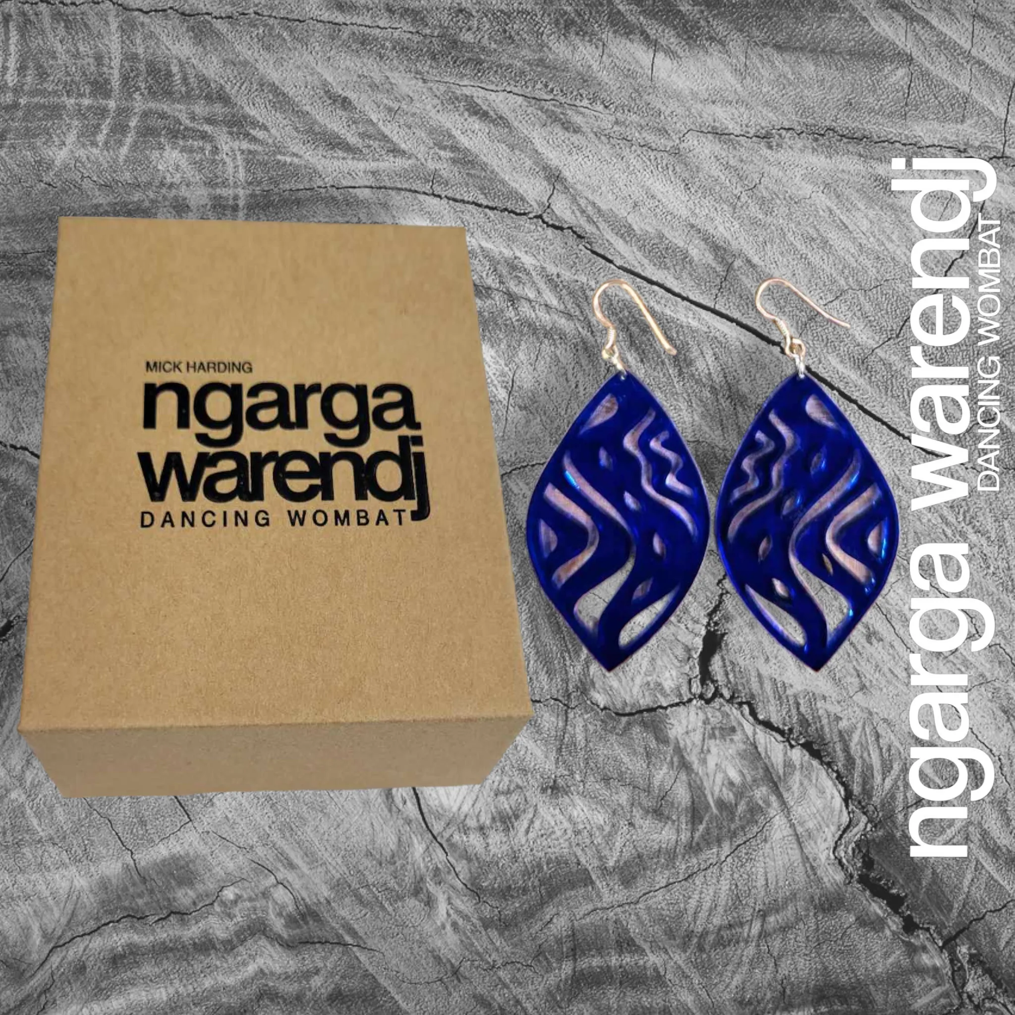 NGARGA WARENDJ EARRINGS - TRACK BARRING SHIELD DESIGN