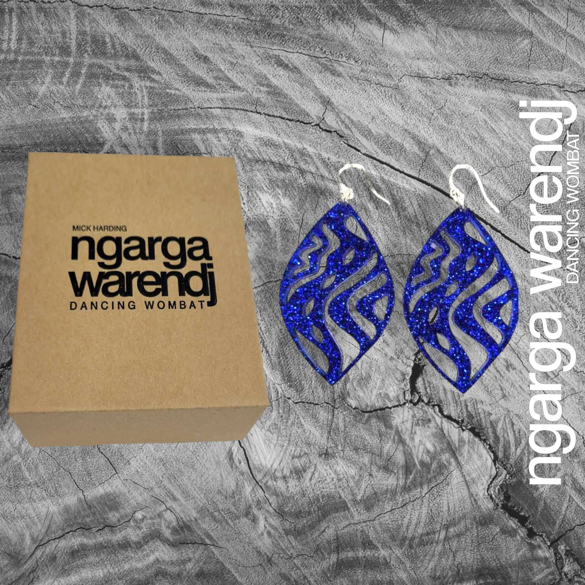 NGARGA WARENDJ EARRINGS - TRACK BARRING SHIELD DESIGN
