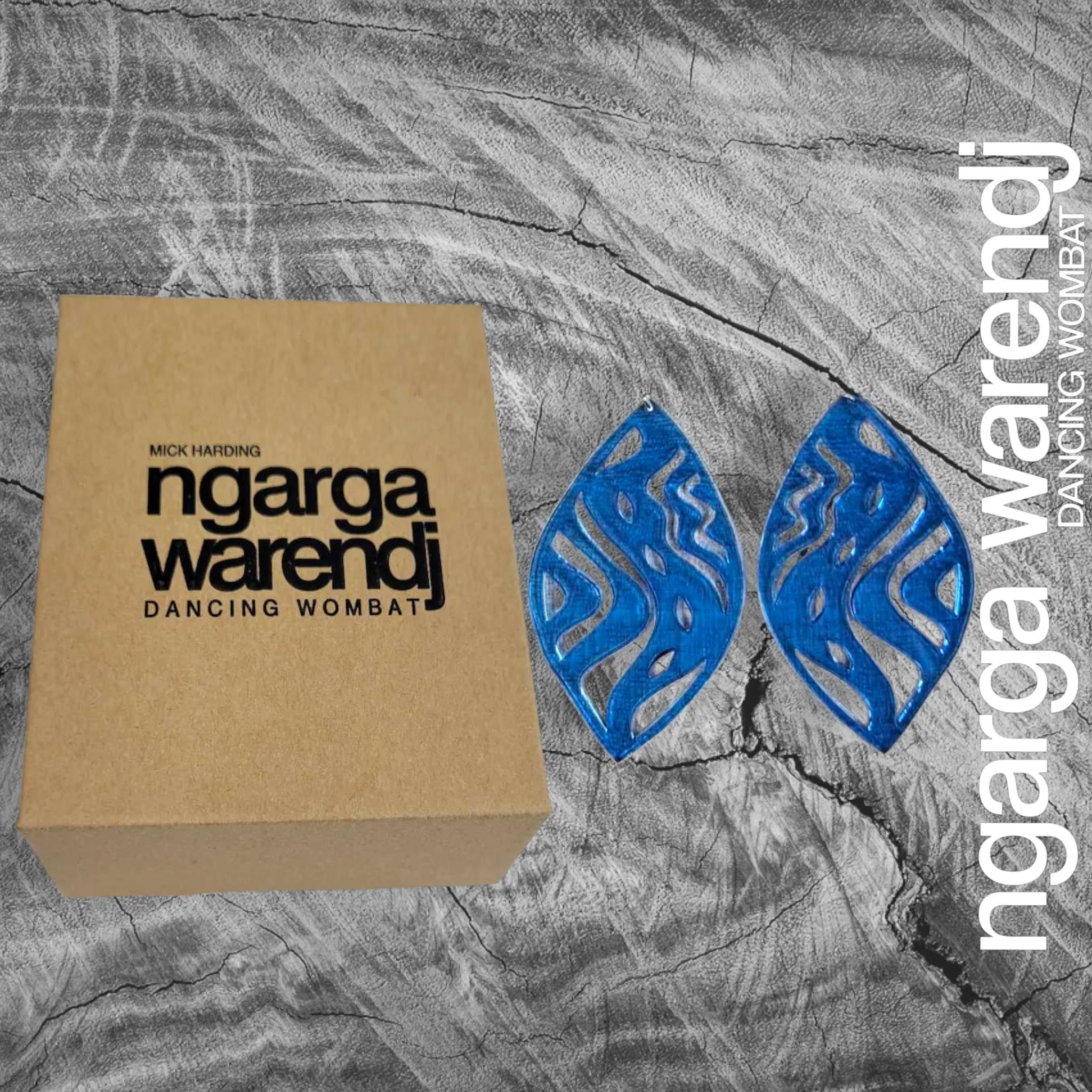 NGARGA WARENDJ EARRINGS - TRACK BARRING SHIELD DESIGN