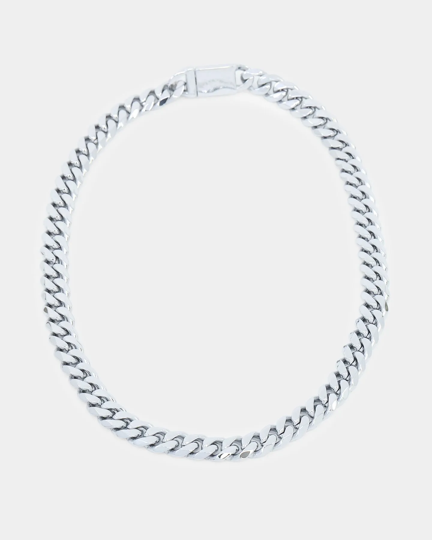 NXS 10mm Cuban Chain White Gold