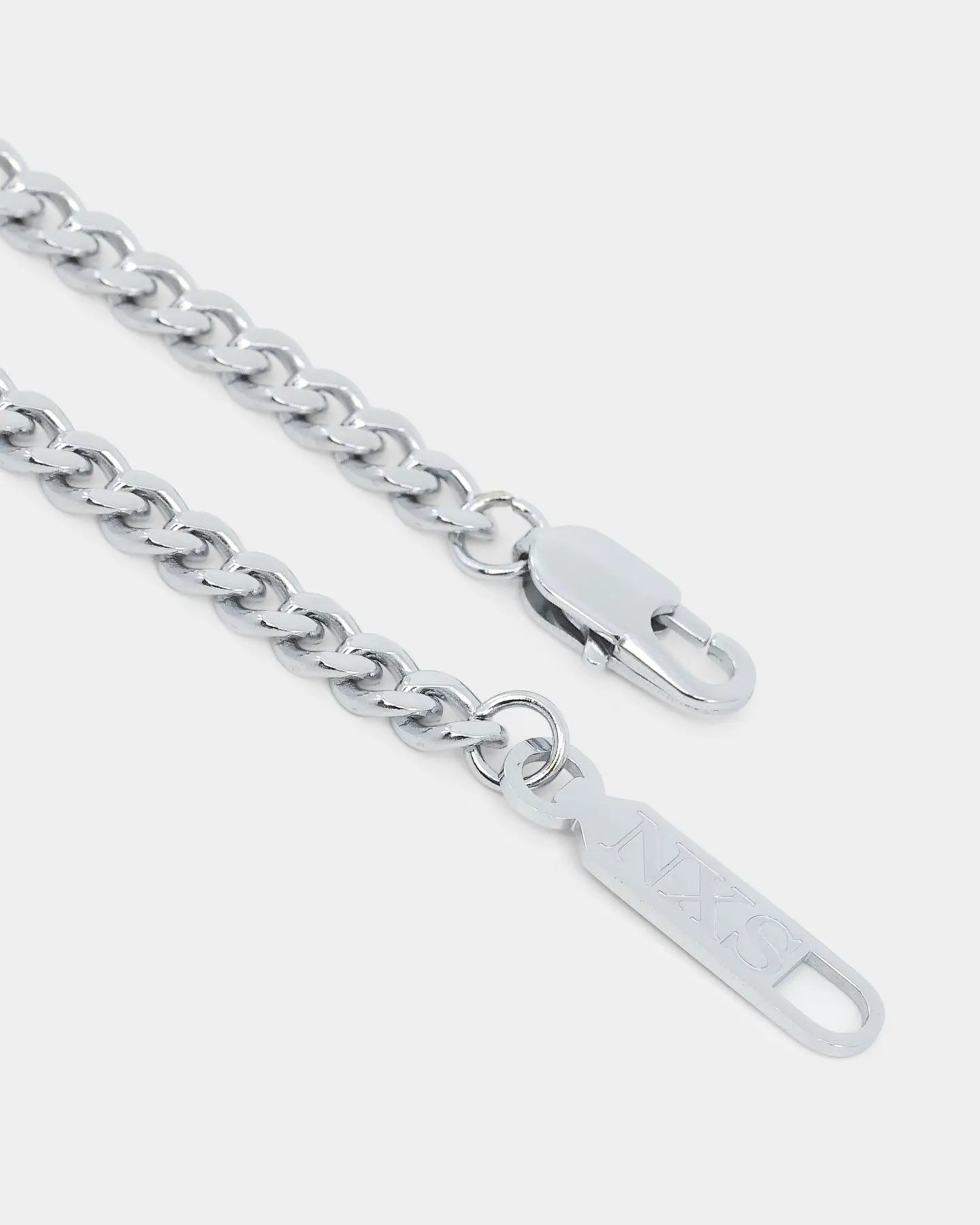 NXS 5mm Cuban Link Chain White Gold
