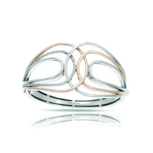 Onda Silver and Rose Bangle