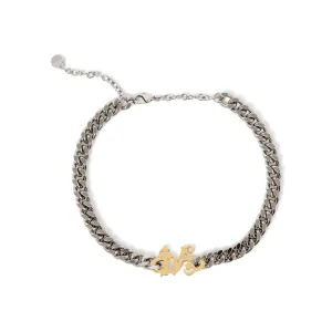 PA Monogram Chain Necklace in Silver/Gold