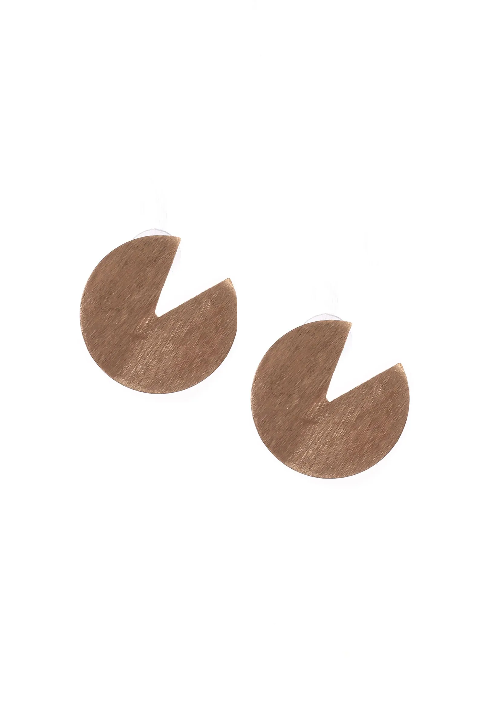 Pac Man Brass Earrings