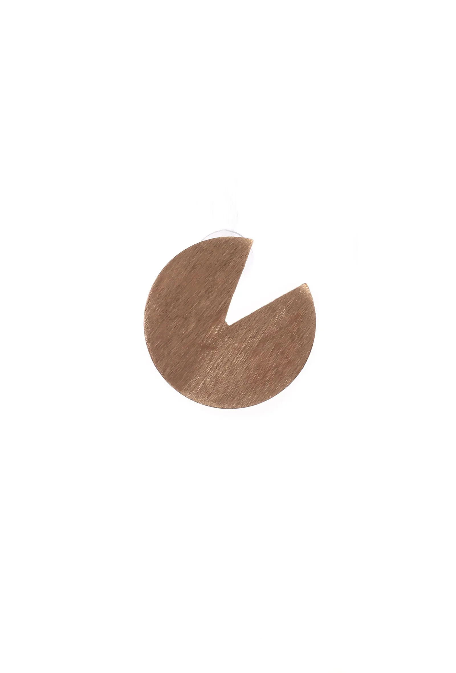 Pac Man Brass Earrings