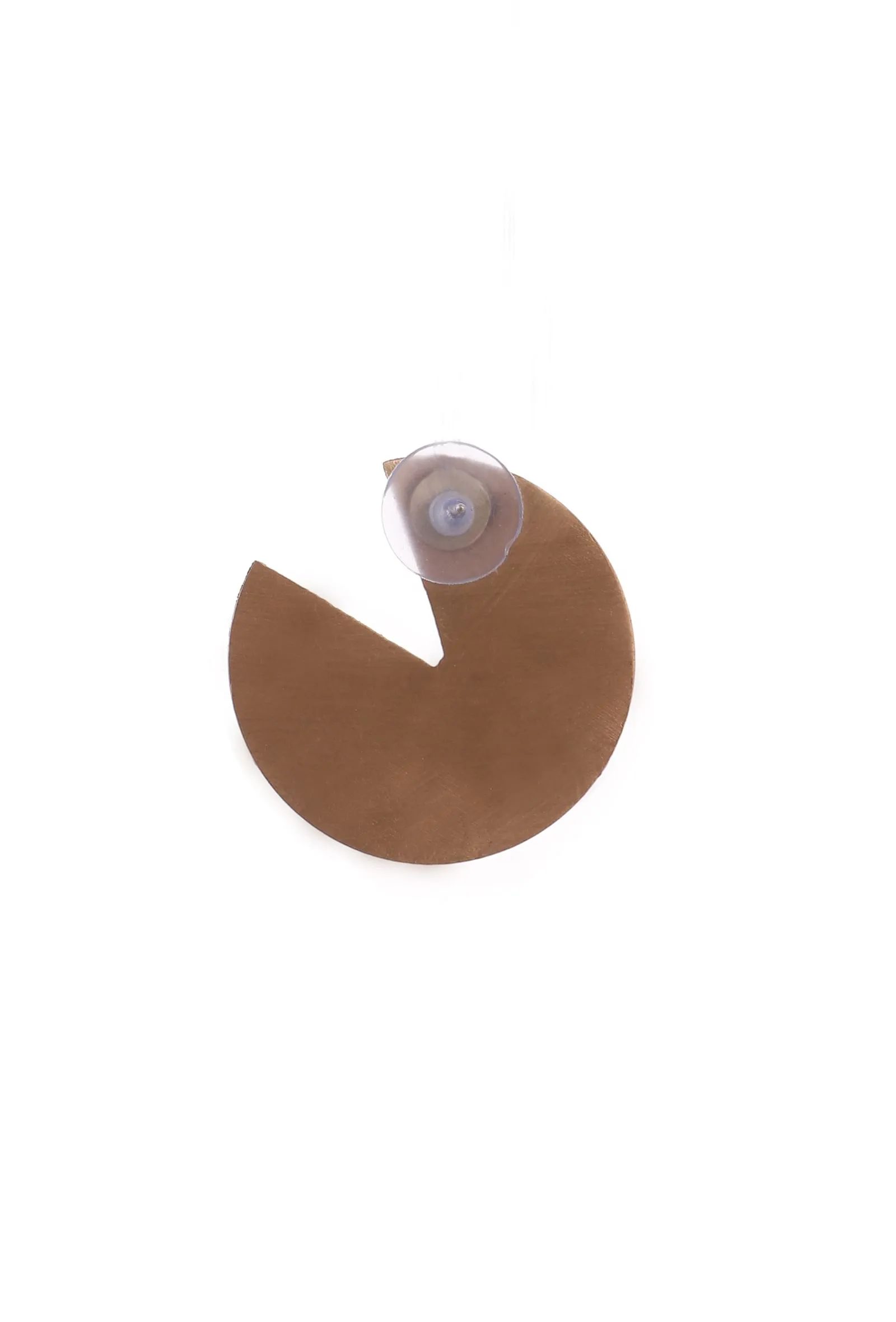 Pac Man Brass Earrings