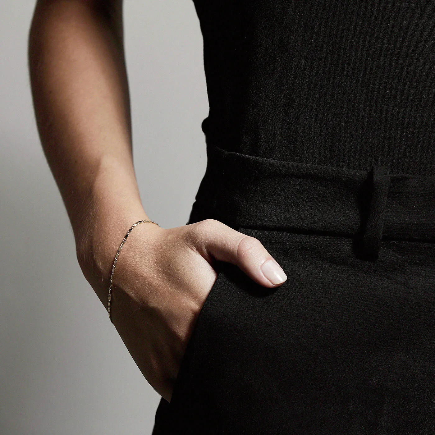 PARISA flat link chain bracelet gold-plated