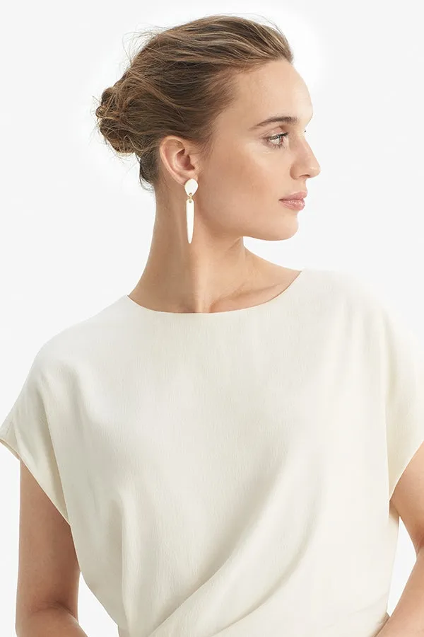 Parker Earrings :: White