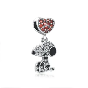 Peanuts Snoopy Heart Dangle Charm