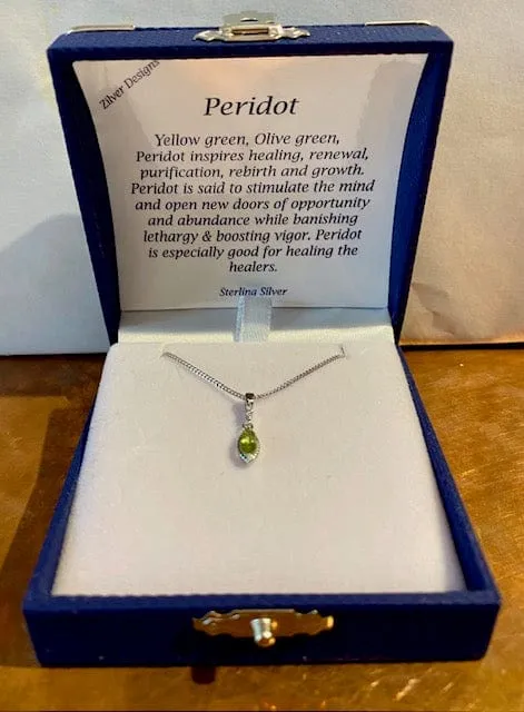 Peridot Marquise Solid 925 Sterling Silver Pendant
