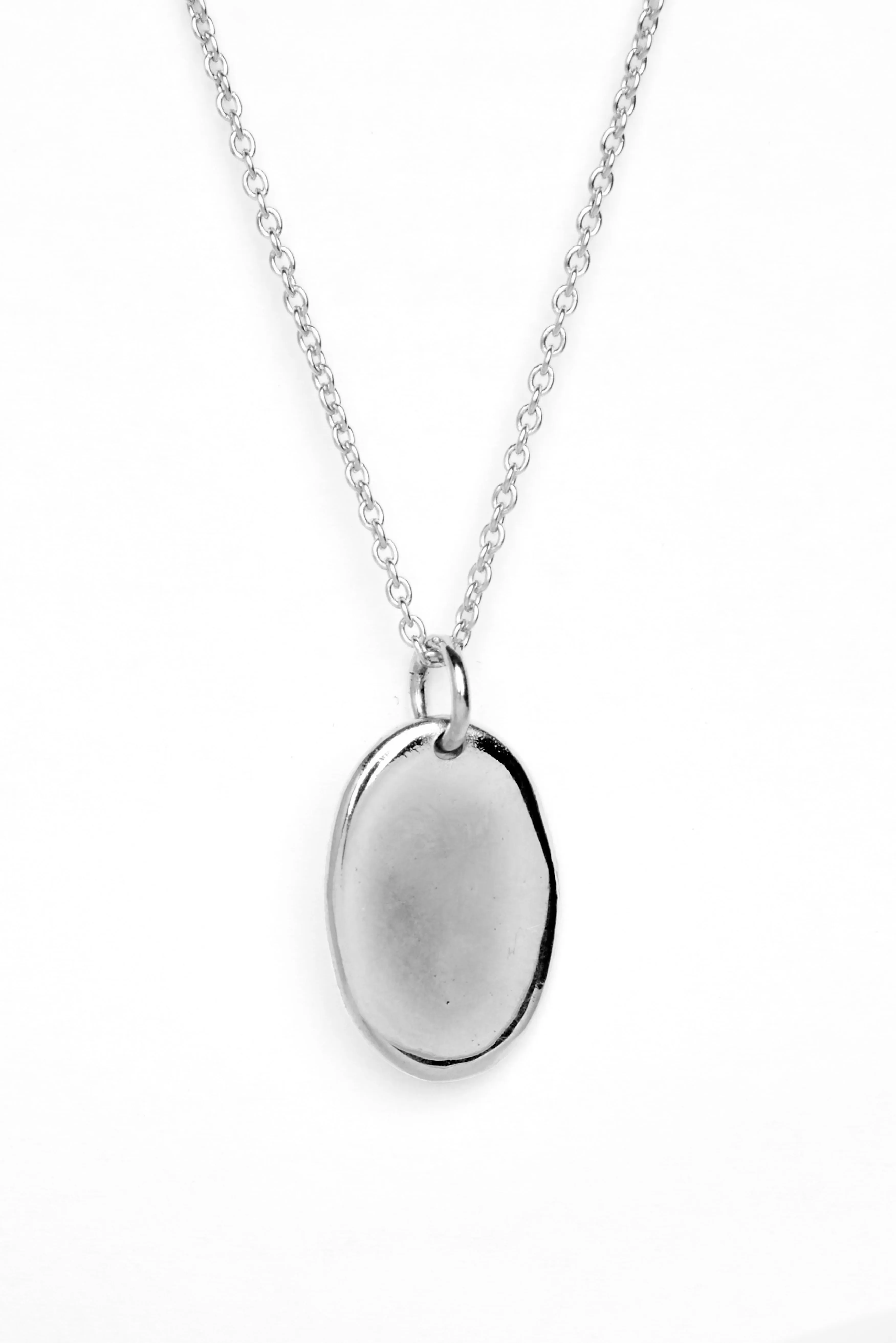 Personalised Organic Oval Droplet Necklace