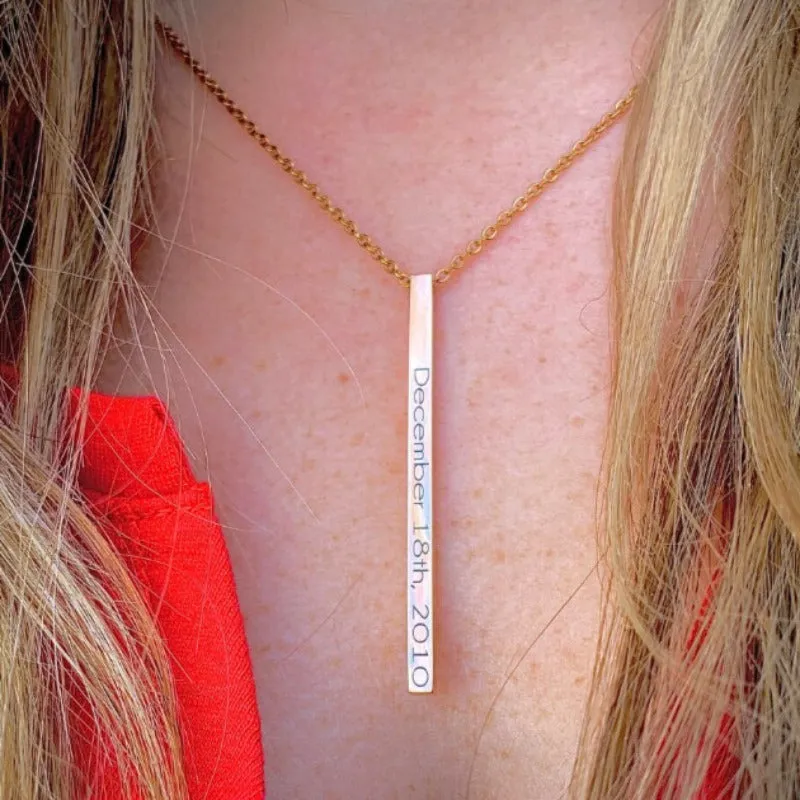 Personalized Bar Necklace
