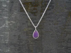 Petite Amethyst Teardrop Necklace