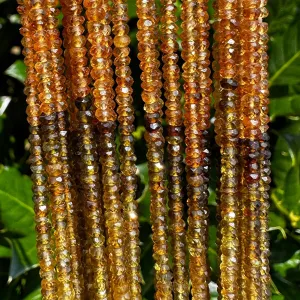 Petro Tourmaline Beads - High-Quality 3mm Hand-Cut Micro-Faceted Multicolor Tourmaline Rondelles