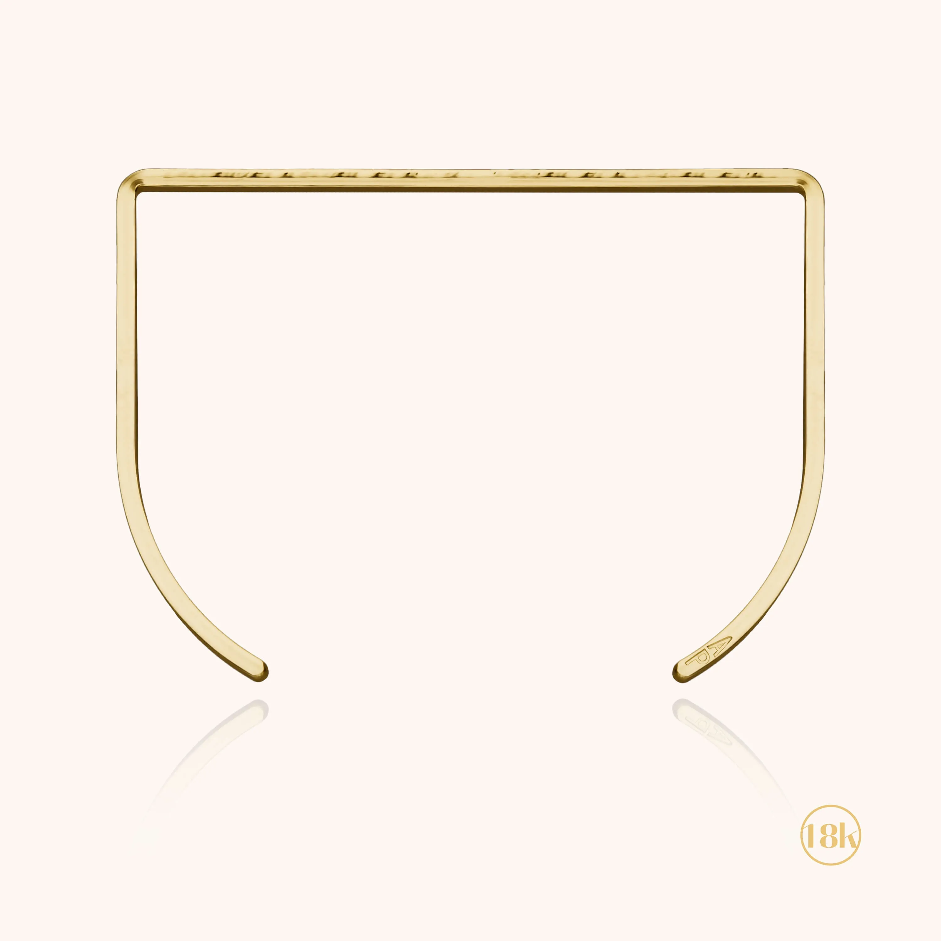 Pi Squared Hammered Bracelet - vermeil 18 karat