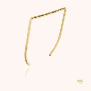 Pi Squared Hammered Bracelet - vermeil 18 karat