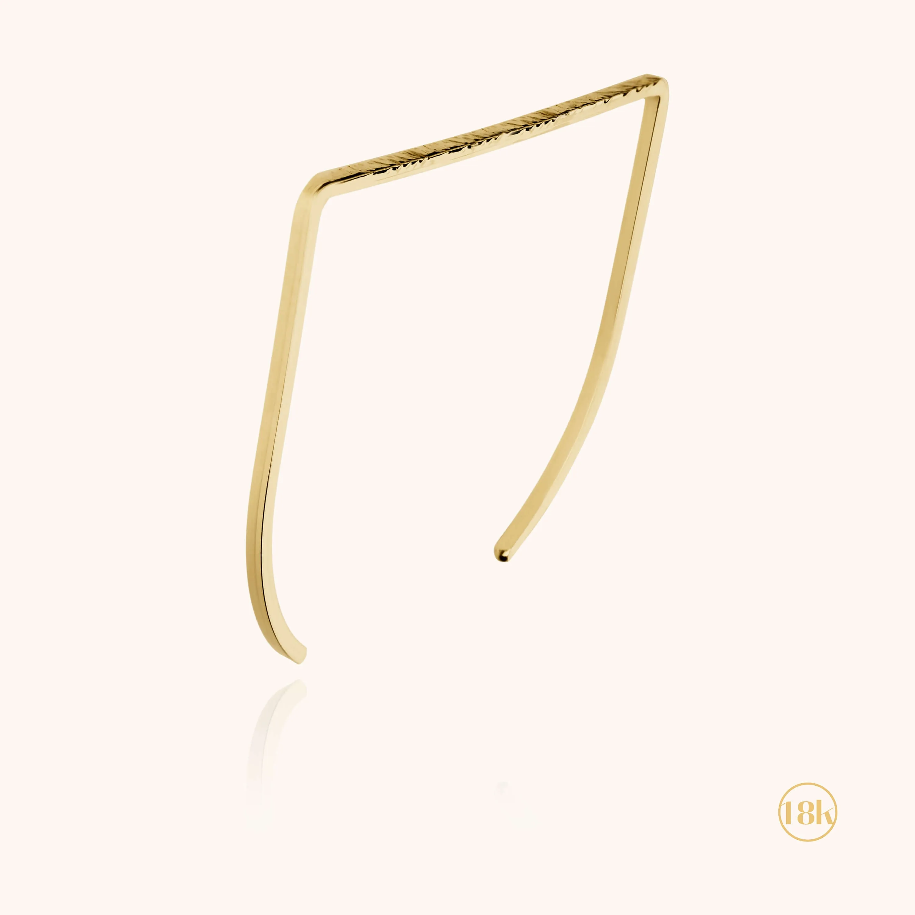 Pi Squared Hammered Bracelet - vermeil 18 karat