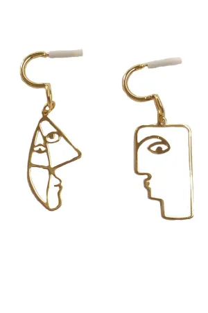 Picasso faces earrings