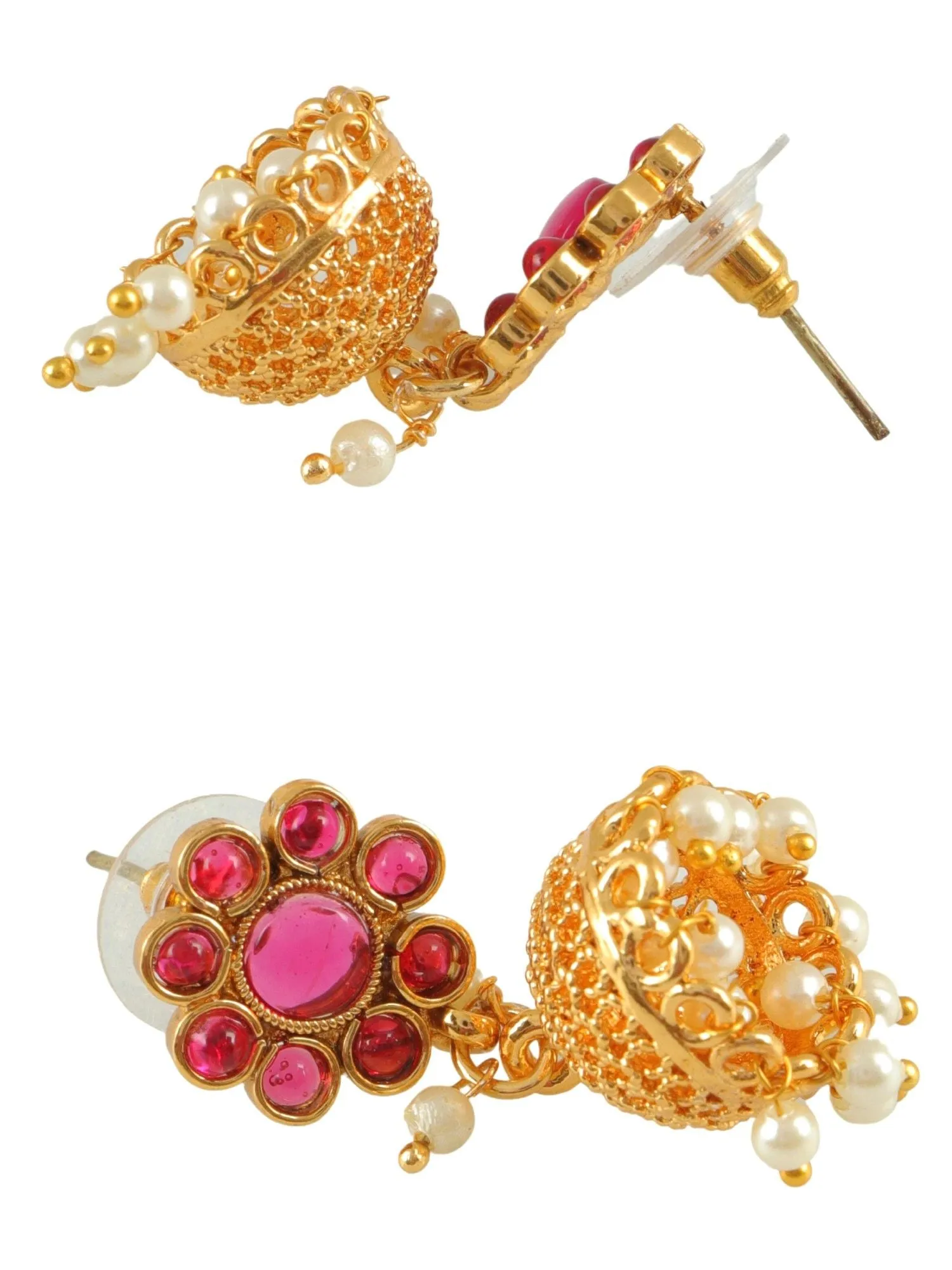 Pink Indian Traditional Party Wear Long Necklace