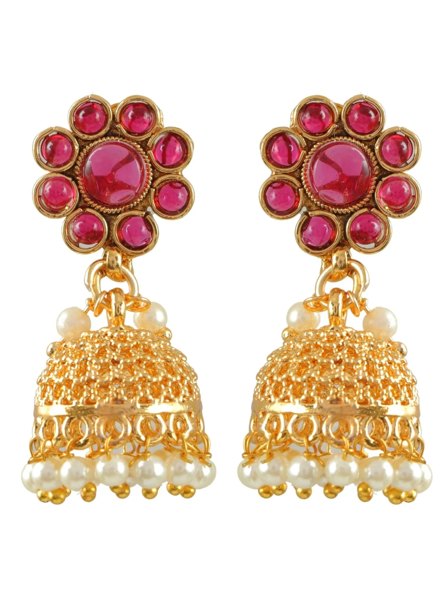 Pink Indian Traditional Party Wear Long Necklace