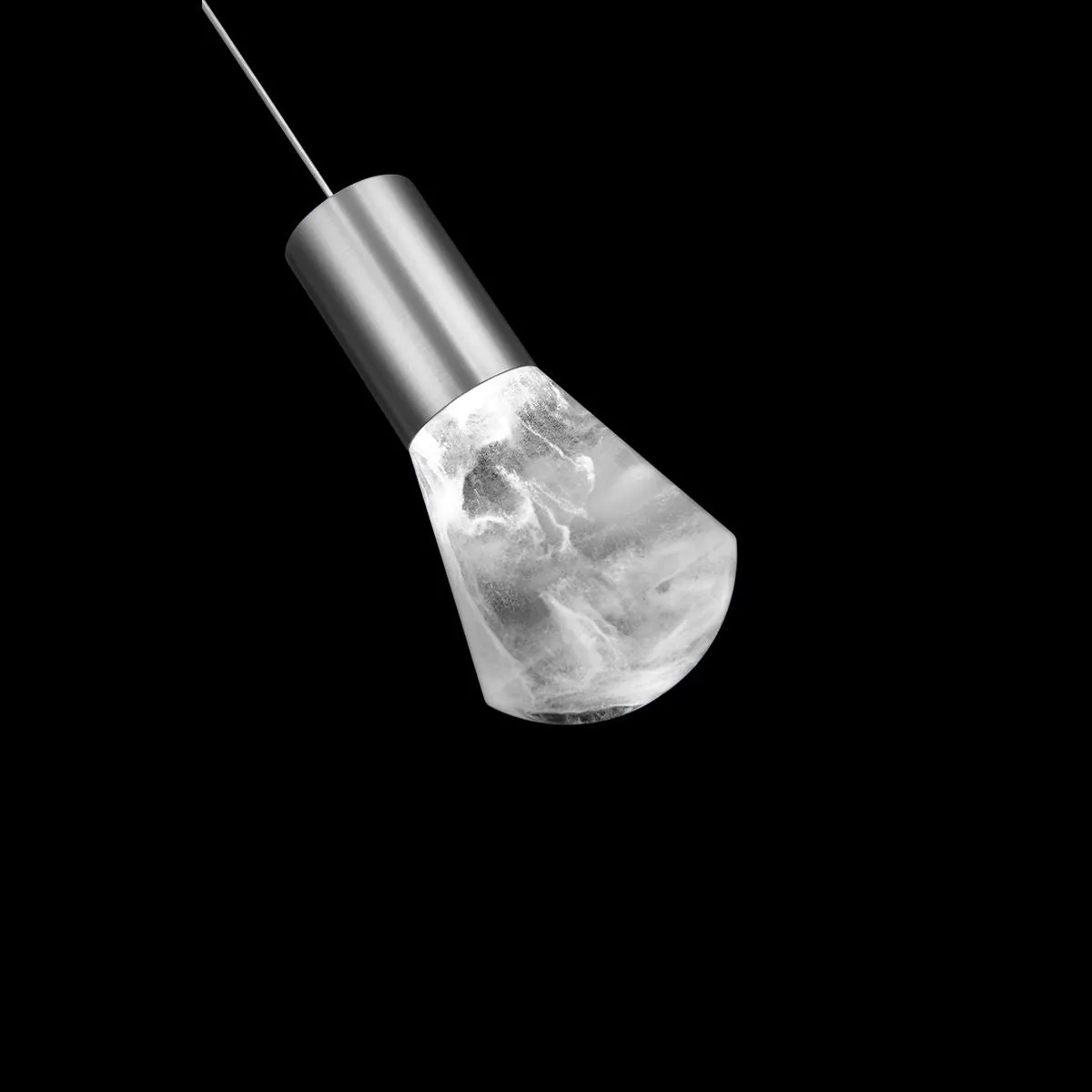 Plum 6 in. LED Pendant Light Satin Nickel Finish