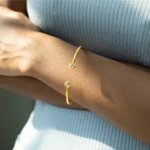 Polki twin Bracelet - Gold Plated 925 Silver