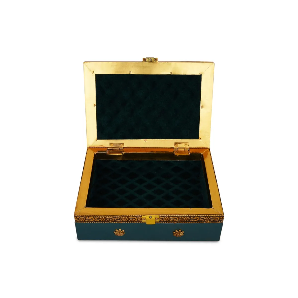 Pooja Box - 3 x 7 Inches | Jewellery Box/ Antique Polish Design Storage Box for Home