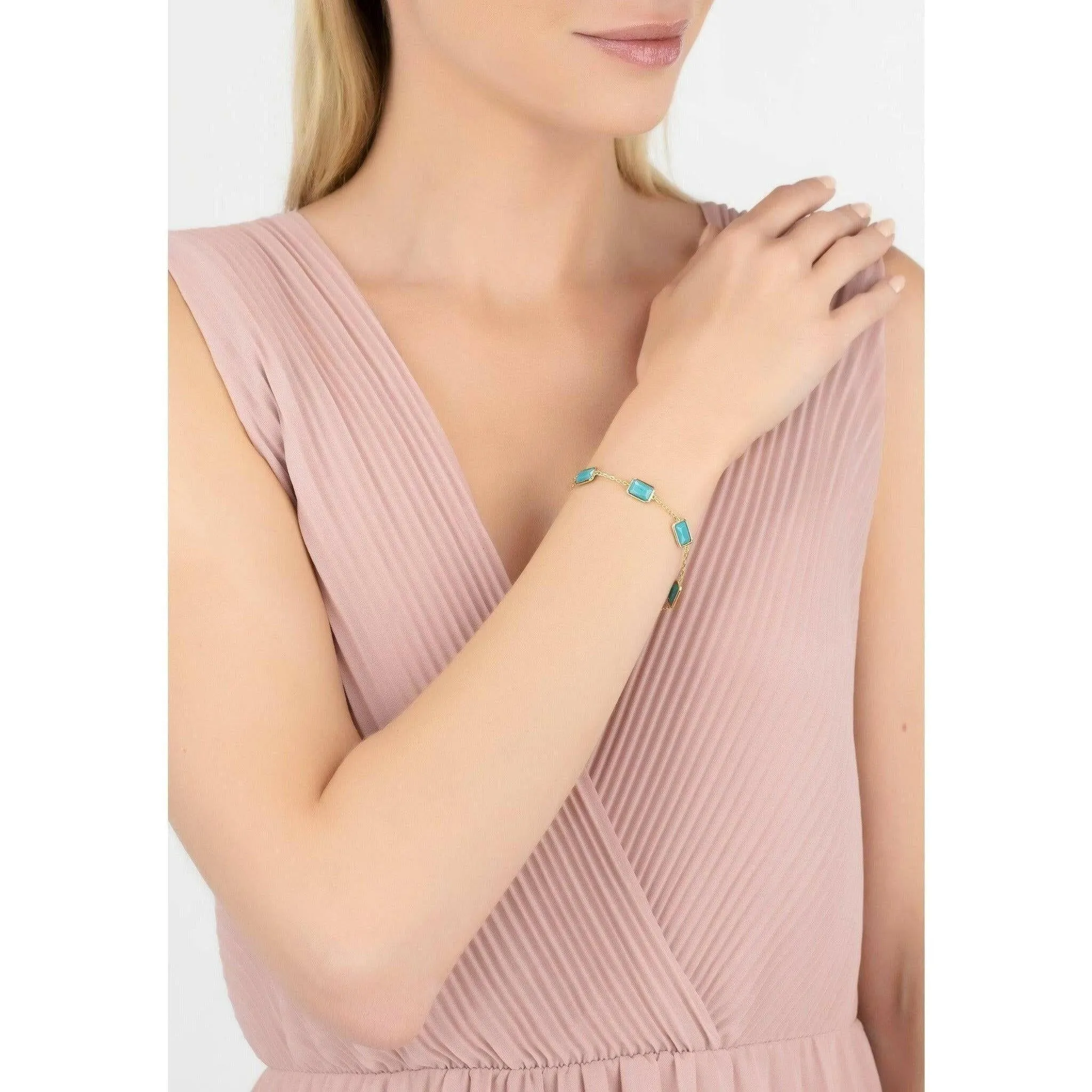 Portofino Bracelet Gold Turquoise