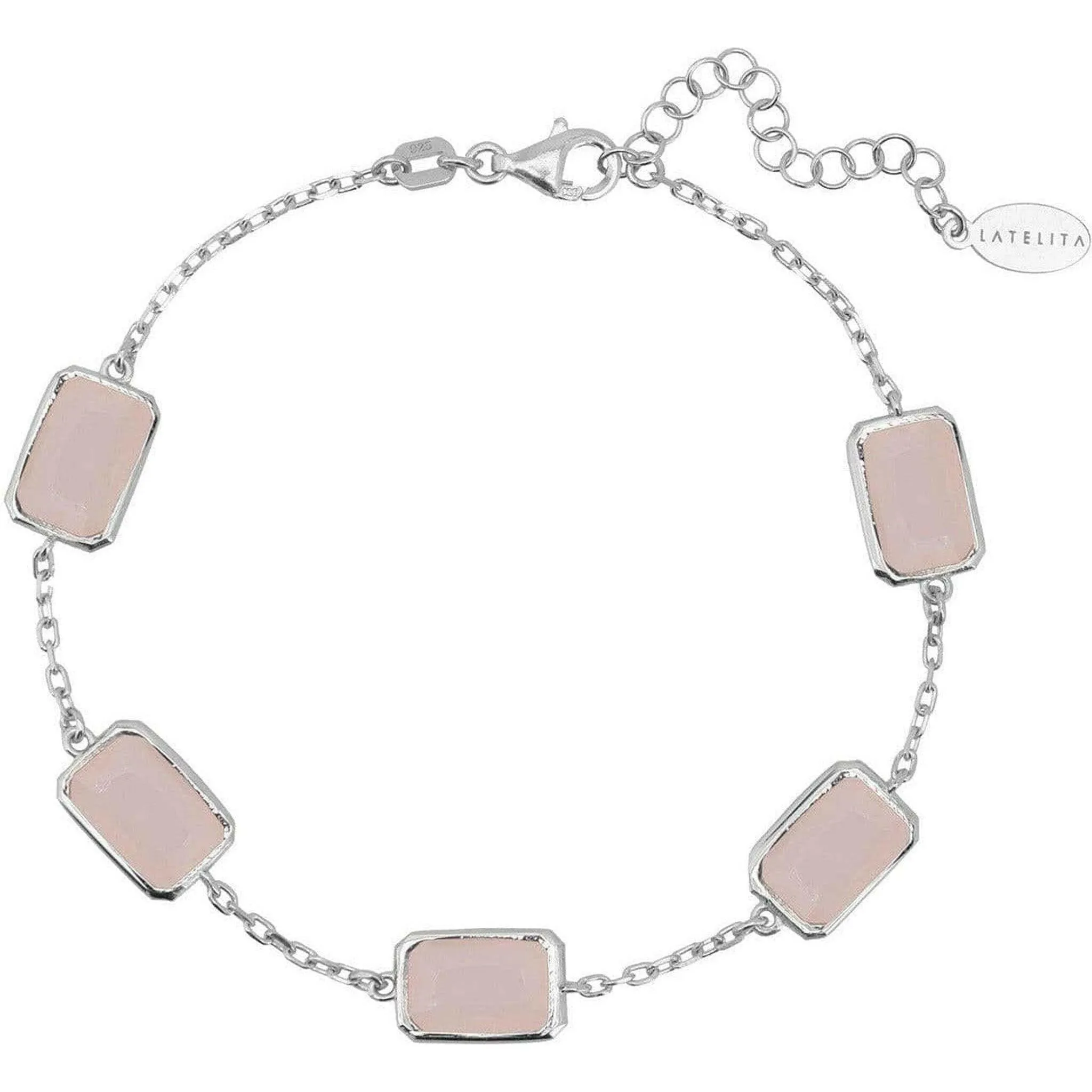 Portofino Bracelet Silver Rose Quartz