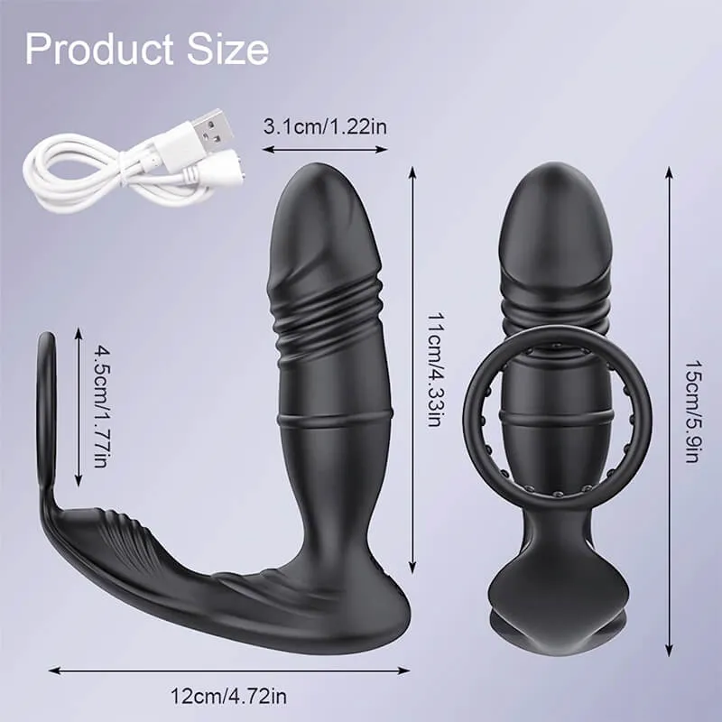 Prostate Massager with Vibrating Cock Rings