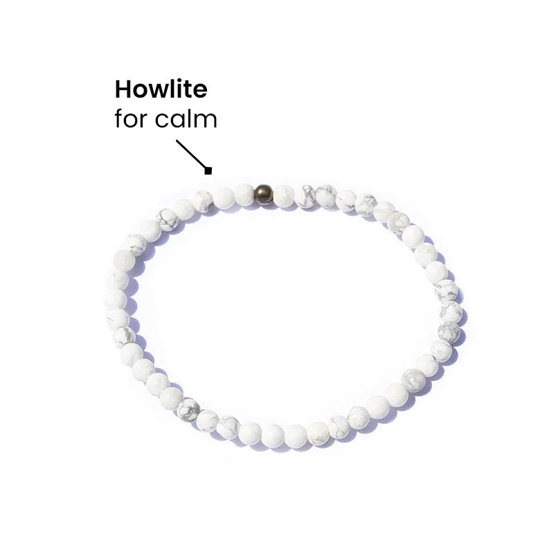 "Calm" Matte Howlite Delicate Bracelet