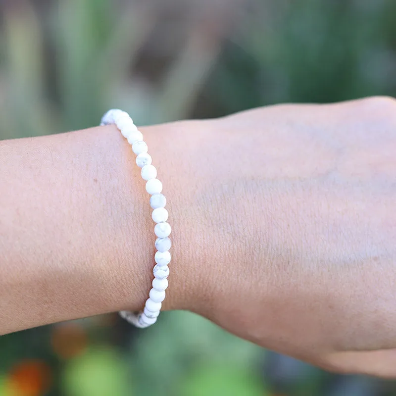"Calm" Matte Howlite Delicate Bracelet