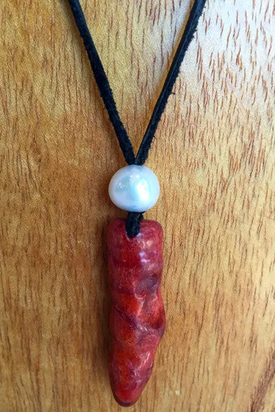 "Red Hot Chili Pepper" Freshwater Pearl Necklace