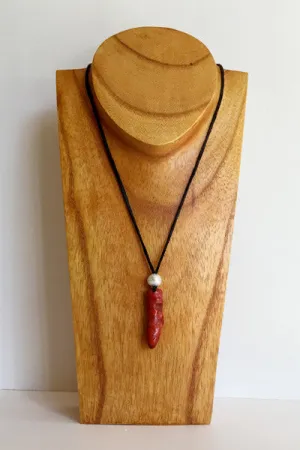 "Red Hot Chili Pepper" Freshwater Pearl Necklace