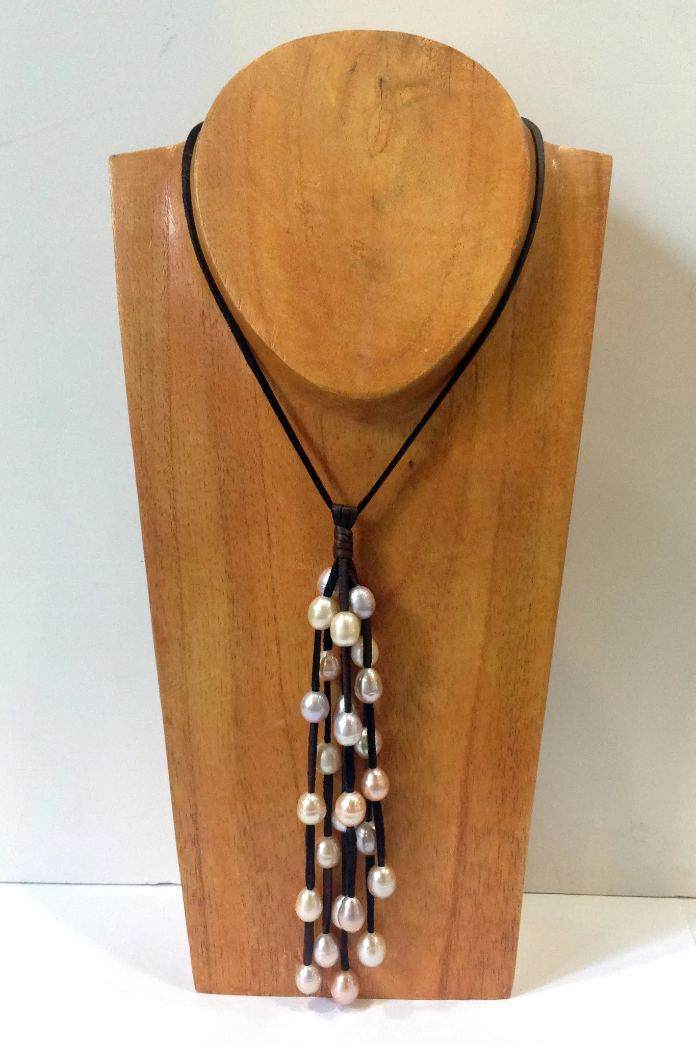 "Waterfall" Adjustable Freshwater Pearl Necklace