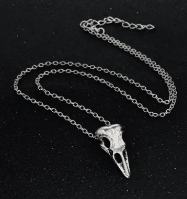Raven Cranium - Gothic Pendant Necklace by The Nevermore