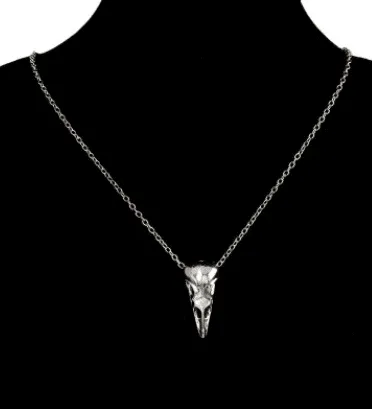Raven Cranium - Gothic Pendant Necklace by The Nevermore