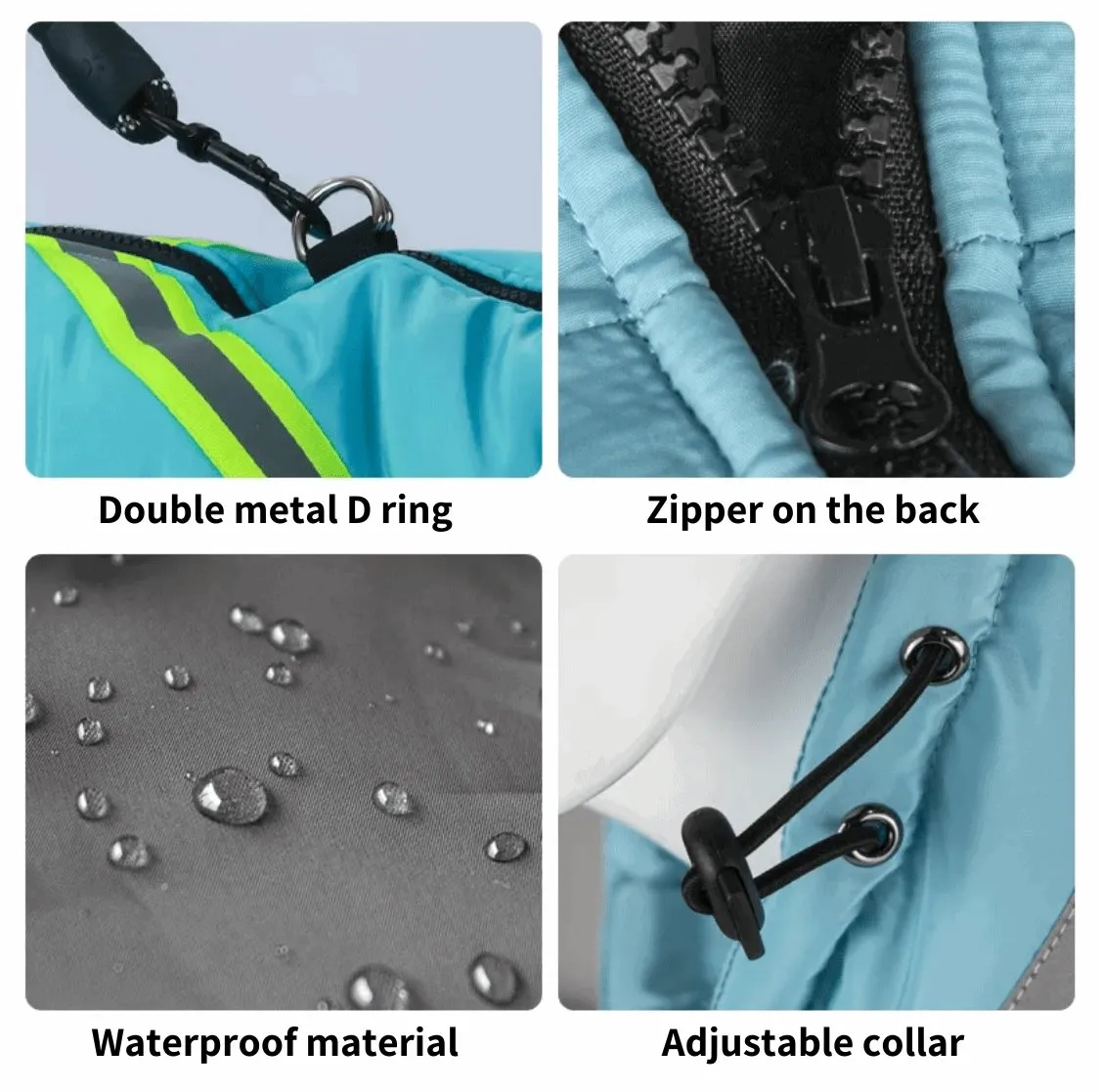 Reflective Waterproof Vest With Collar