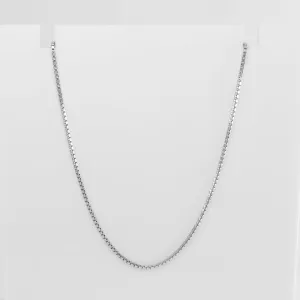Rhodium Box Chain (1mm Thickness)